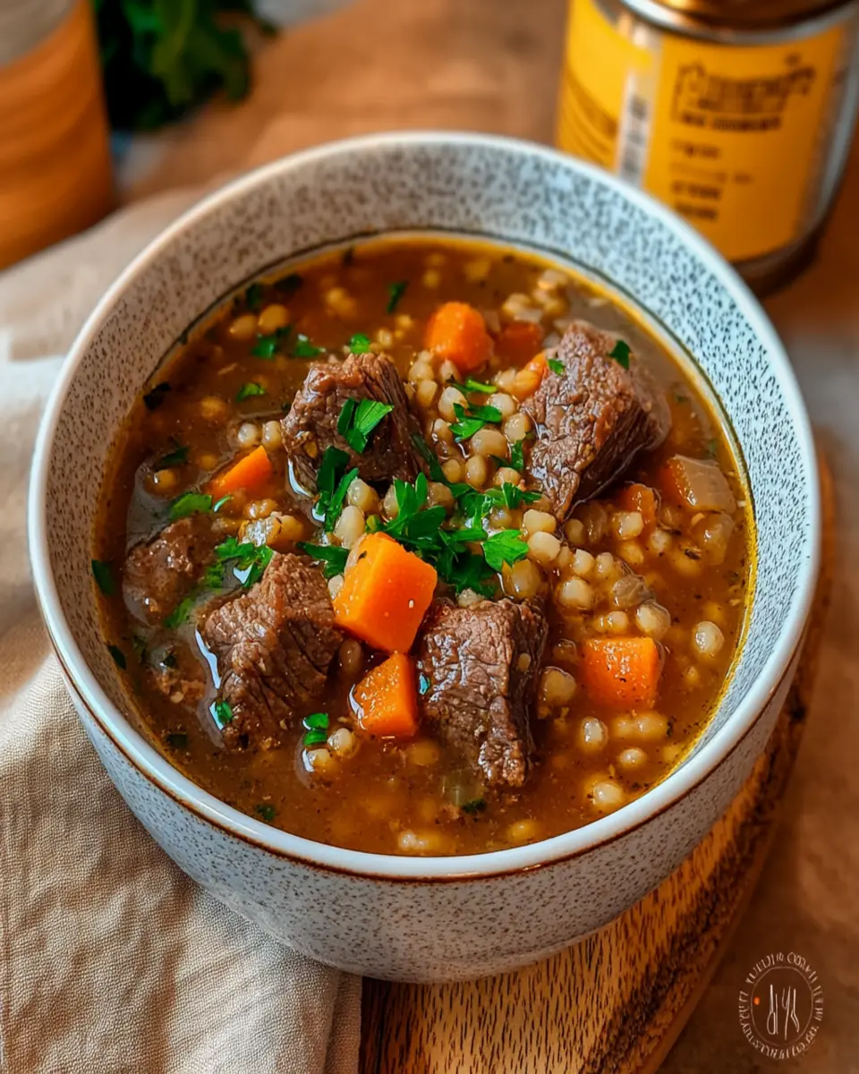 Cozy Beef And Barley Soup With Herby Finish First Image First Image