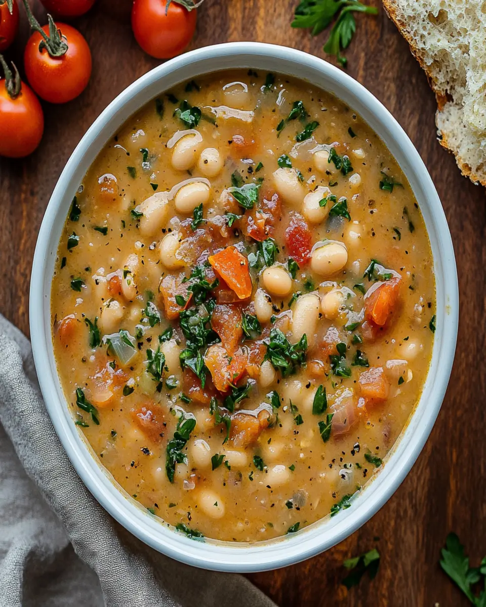 White Bean Soup With Tomatoes and Garlic First Image First Image