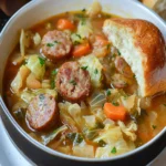 European Cabbage and Sausage Soup First Image First Image