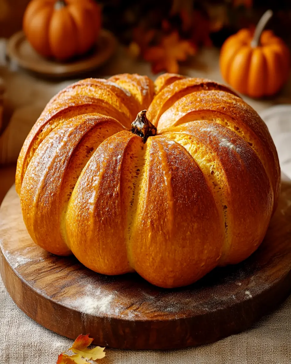 Easy Pumpkin Shaped Bread First Image First Image