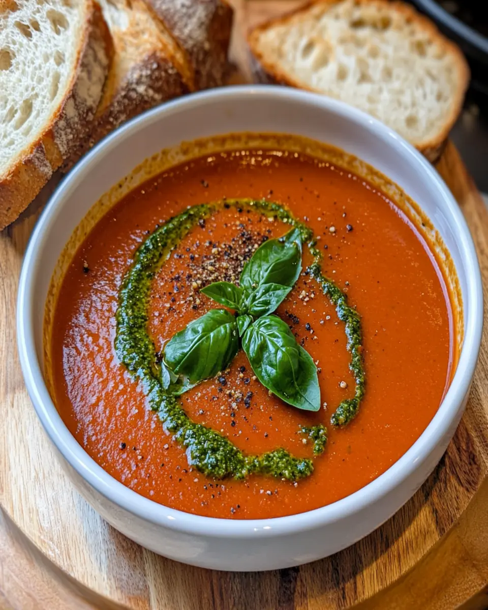 Creamy Tomato Basil Soup First Image First Image