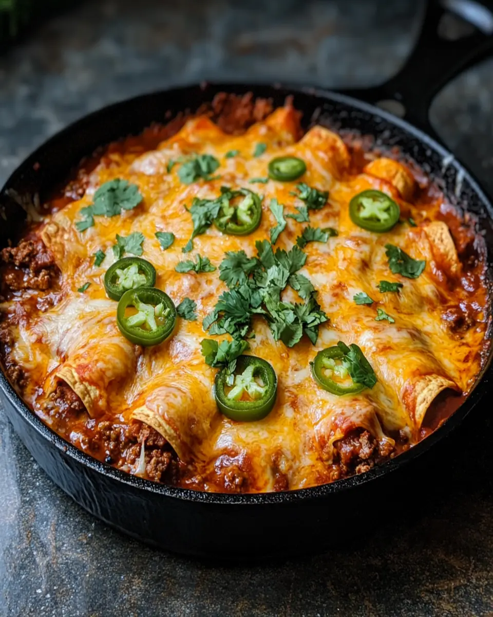 Cheesy Skillet Beef Enchilada Bake First Image First Image
