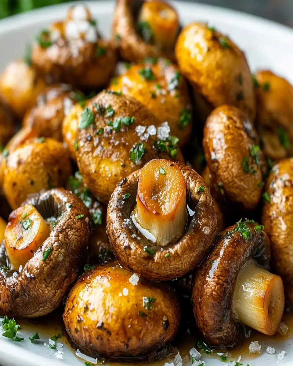 Roasted Garlic and Herb Button Mushrooms First Image First Image