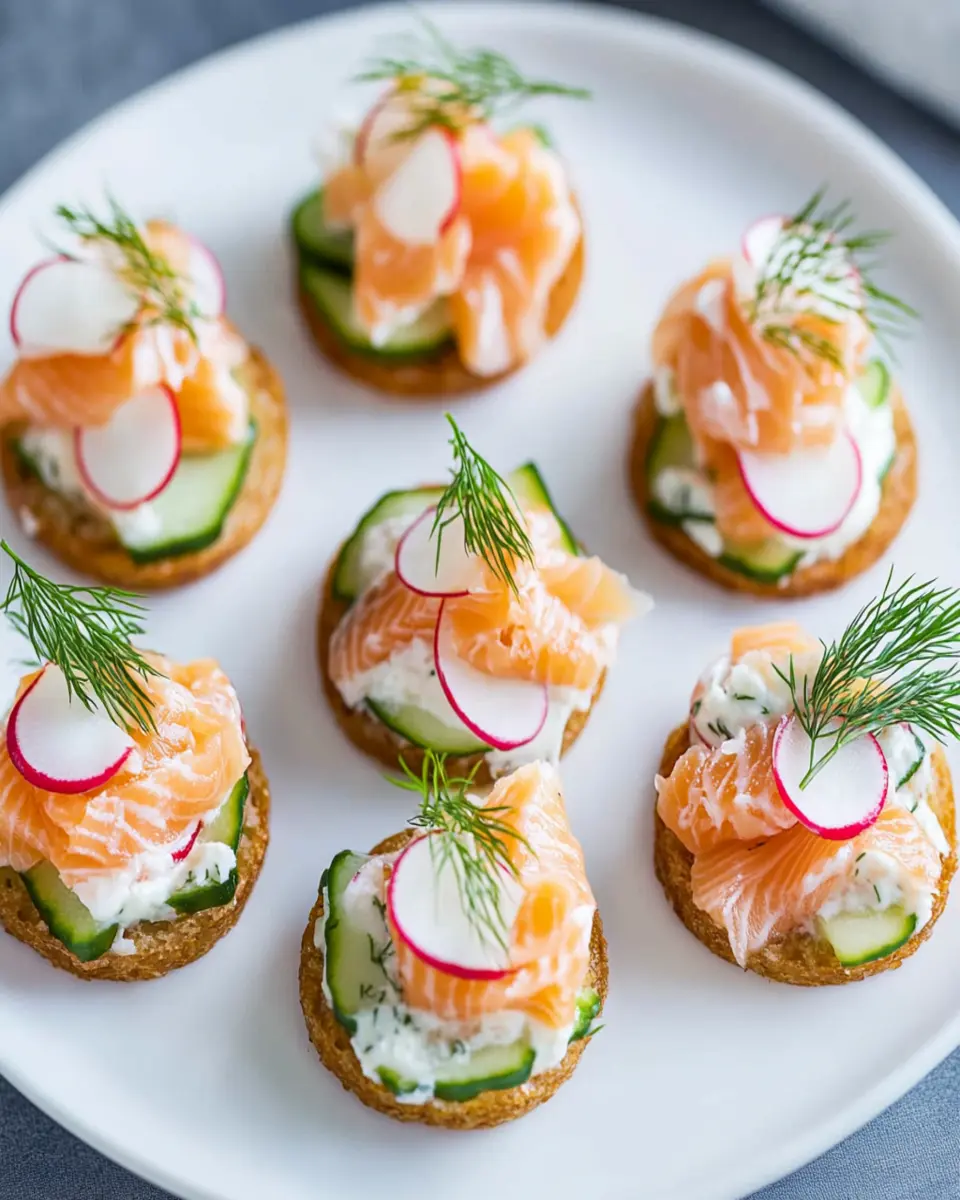 Smoked Salmon Canapés First Image First Image
