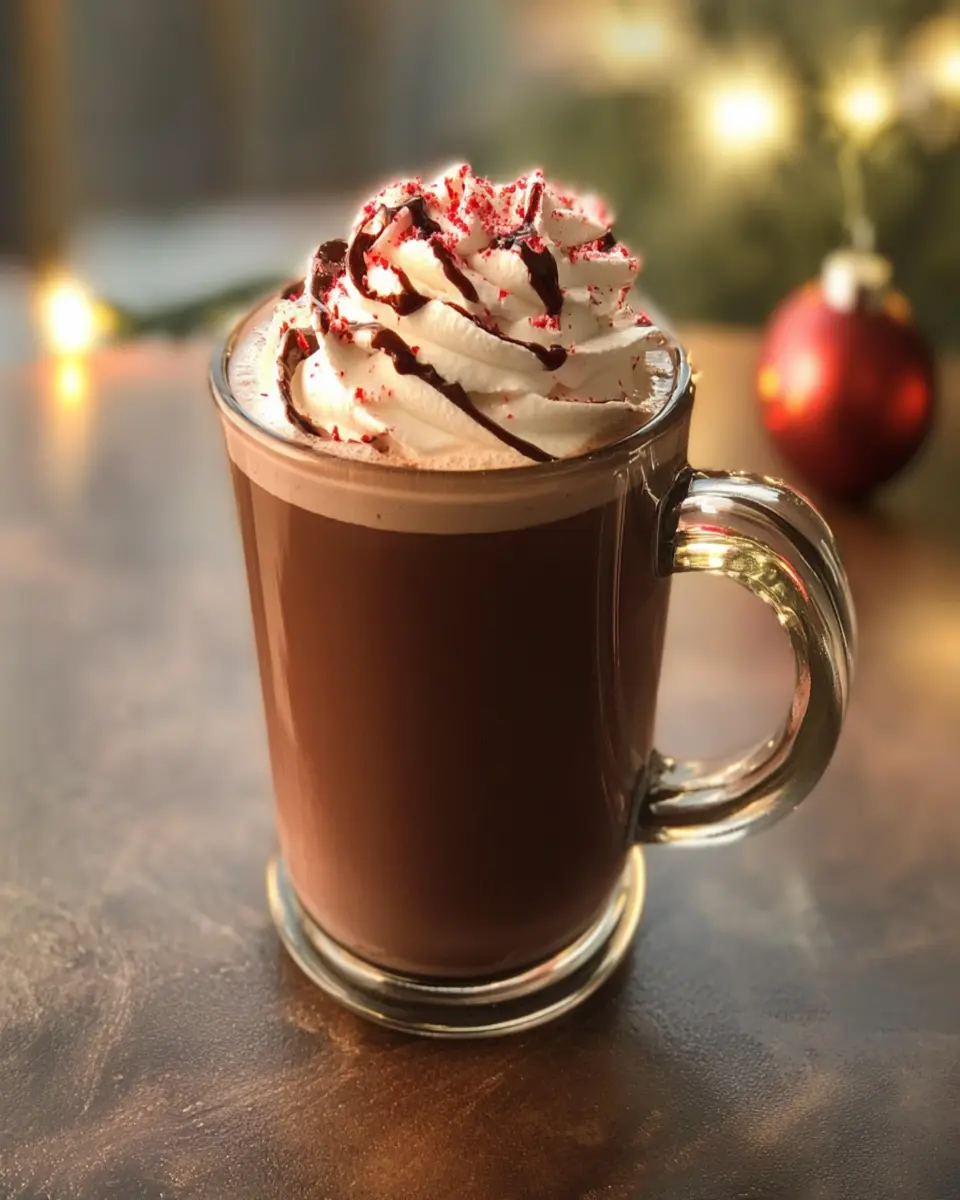 Hot Chocolate with Peppermint Whipped Cream First Image First Image