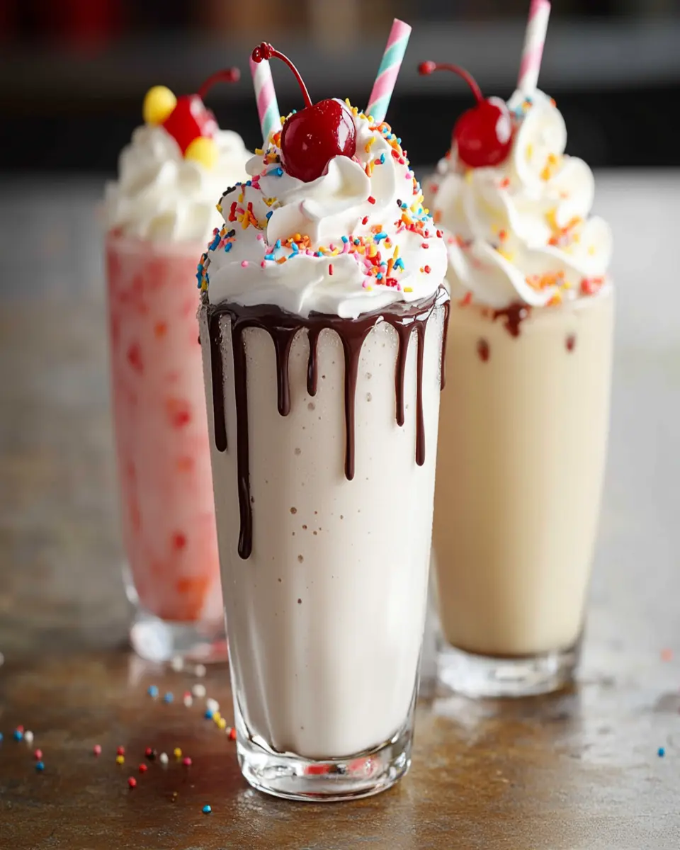 Classic Vanilla Milkshake with Toppings First Image First Image