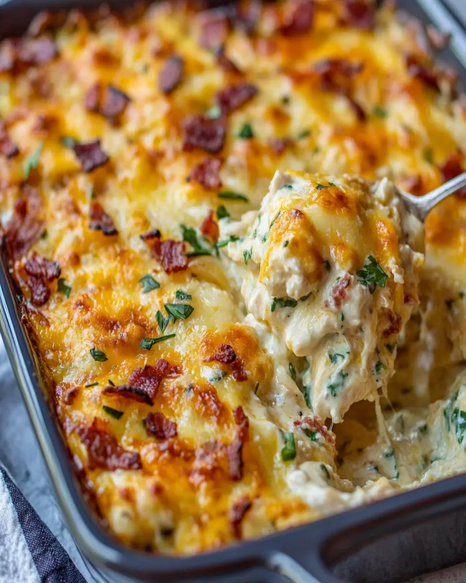 Cheesy Crack Chicken Casserole First Image First Image