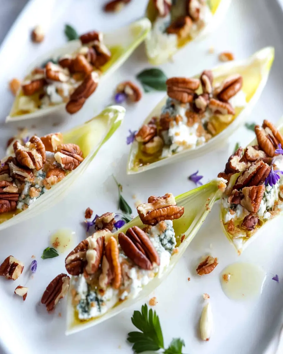 Blue Cheese and Pecan Endive First Image First Image