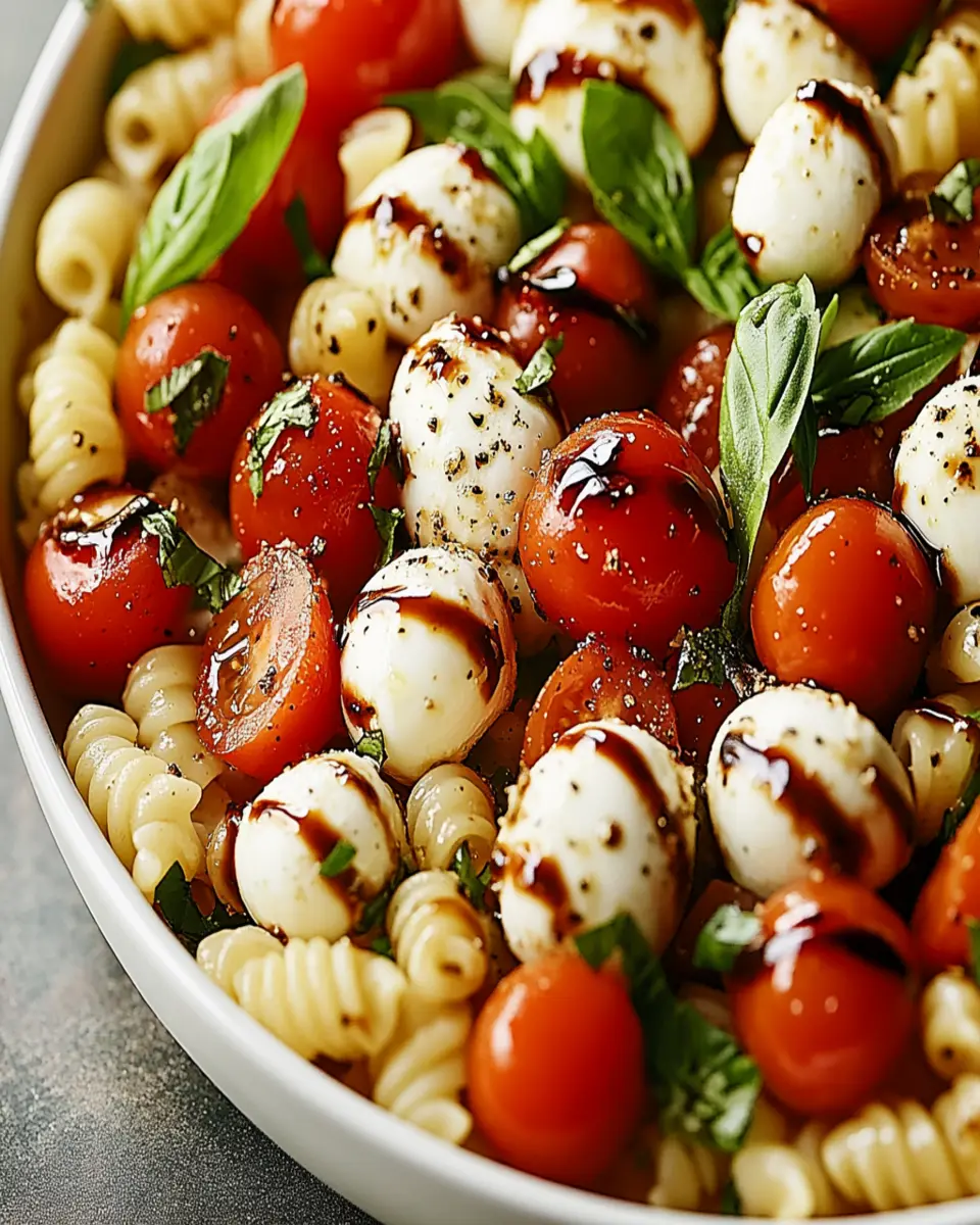 Creamy Caprese Pasta Salad First Image First Image