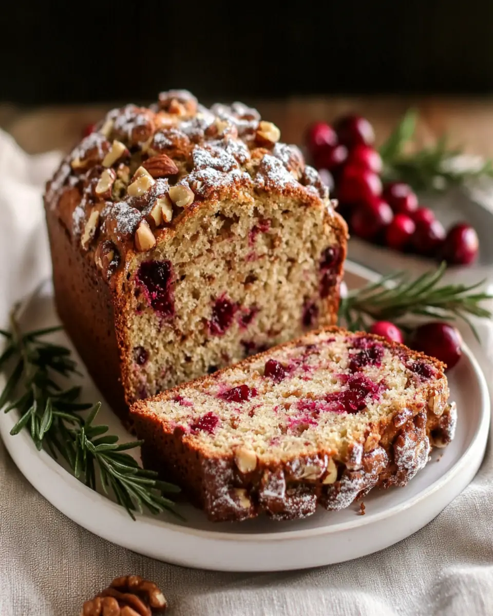 Spiced Cranberry Walnut Bread First Image First Image