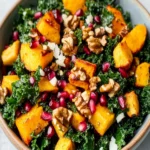 Vegan Fall Harvest Salad with Kale and Pumpkin First Image First Image