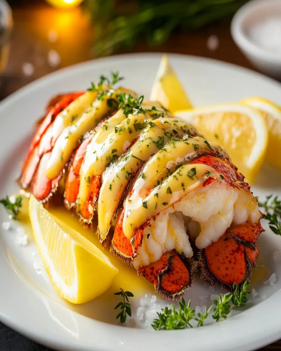 Lobster Tail with Lemon Herb Butter First Image First Image