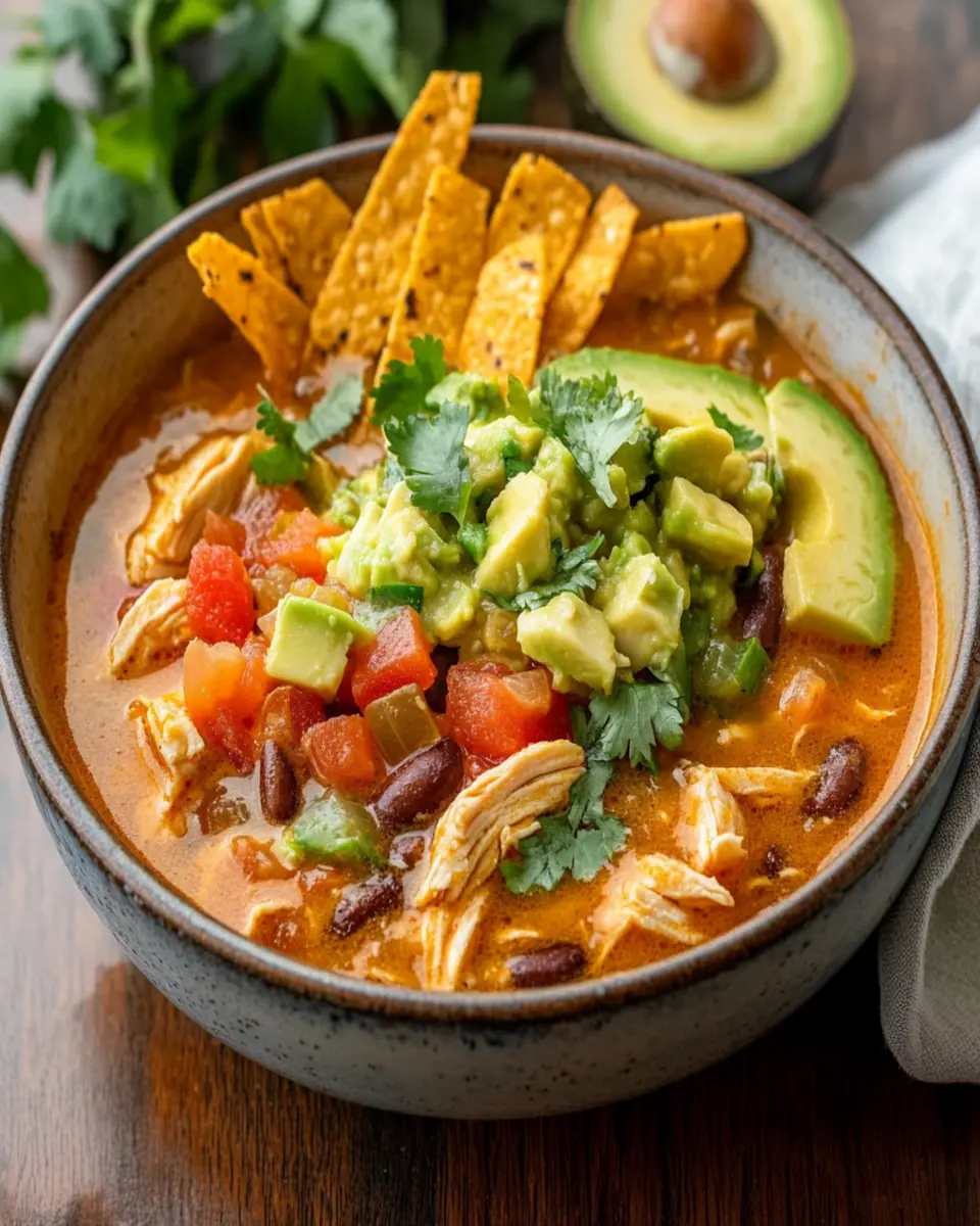 Chicken Tortilla Soup With Avocado Salsa First Image First Image