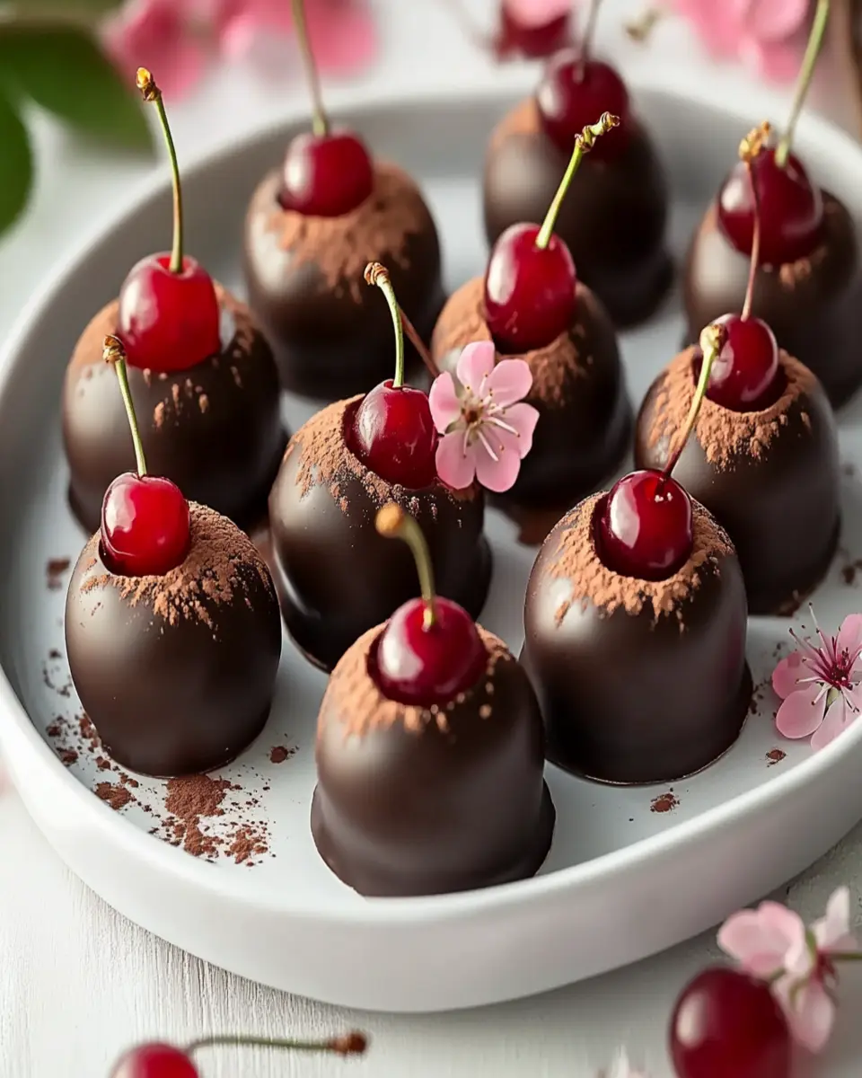 Chocolate-Covered Cherry Truffles First Image First Image