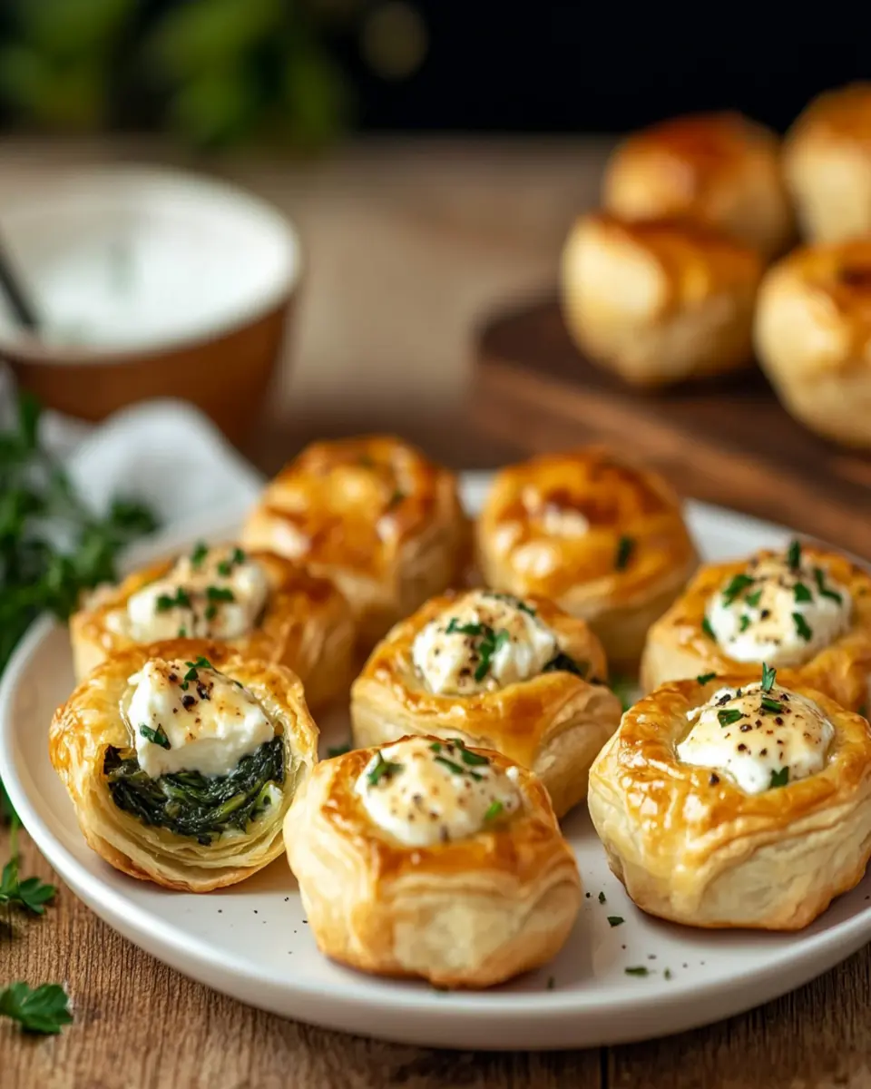 Mini Spinach and Feta Puffs First Image First Image