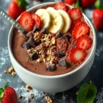 Chocolate Strawberry Smoothie Bowl First Image First Image