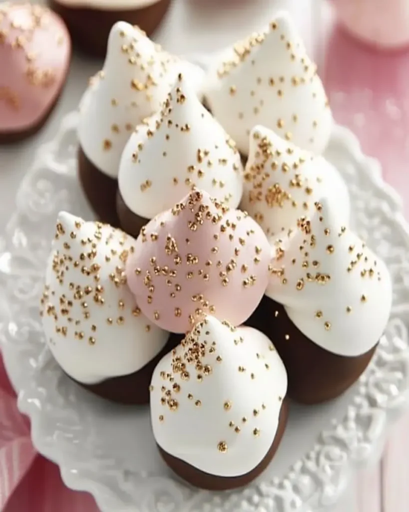 Chocolate Dipped Meringues First Image First Image