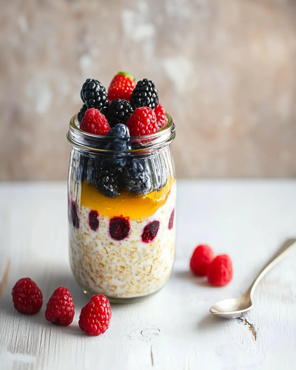 Overnight Oats with Berries and Honey First Image First Image