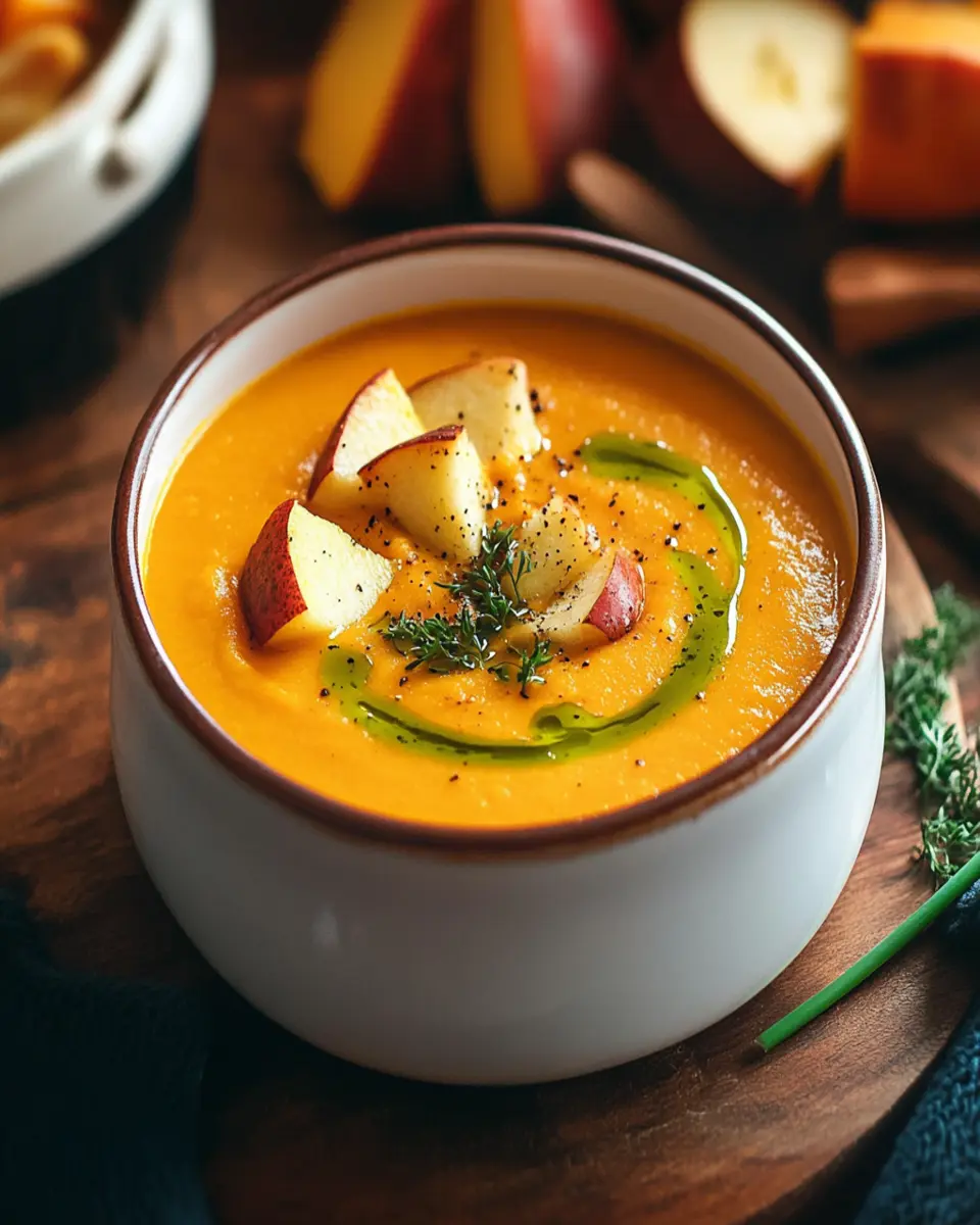 Roasted Sweet Potato and Apple Soup First Image First Image