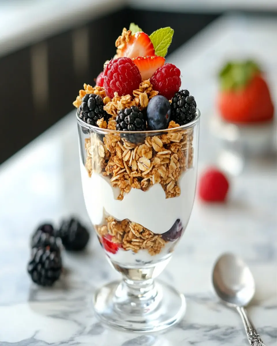 Greek Yogurt Parfait with Granola First Image First Image